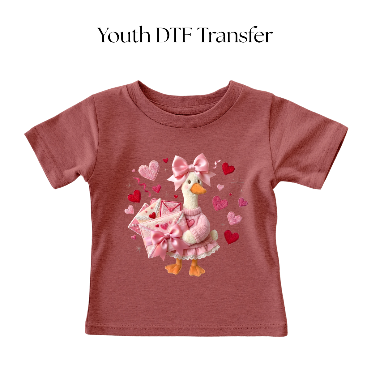 YOUTH Duck Valentine Letters DTF Transfer