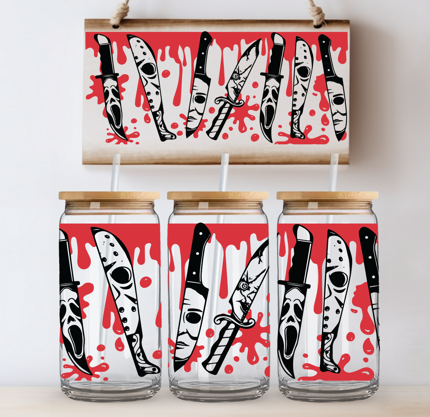 Bleeding Blades UV DTF Cup Wrap