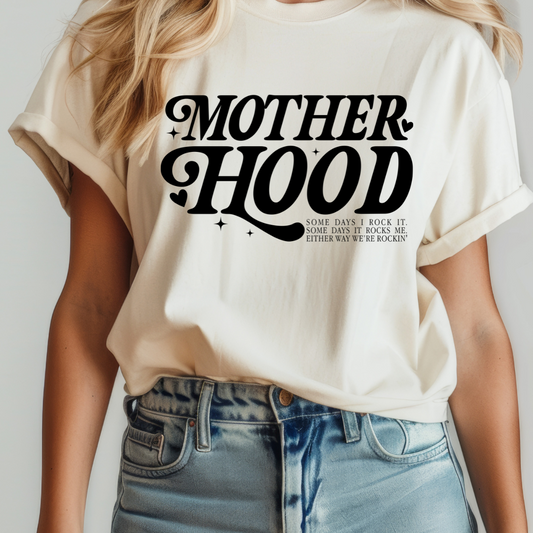 Motherhood Some Days I Rock It Single Color DTF Transfer