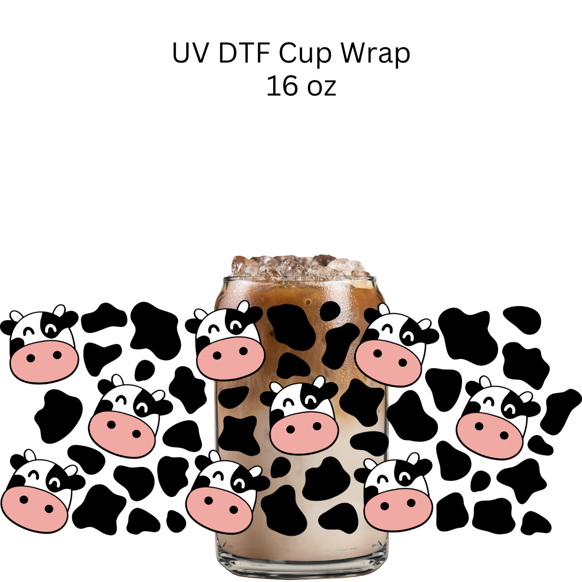 Cows and Black Spots UV DTF Cup Wrap