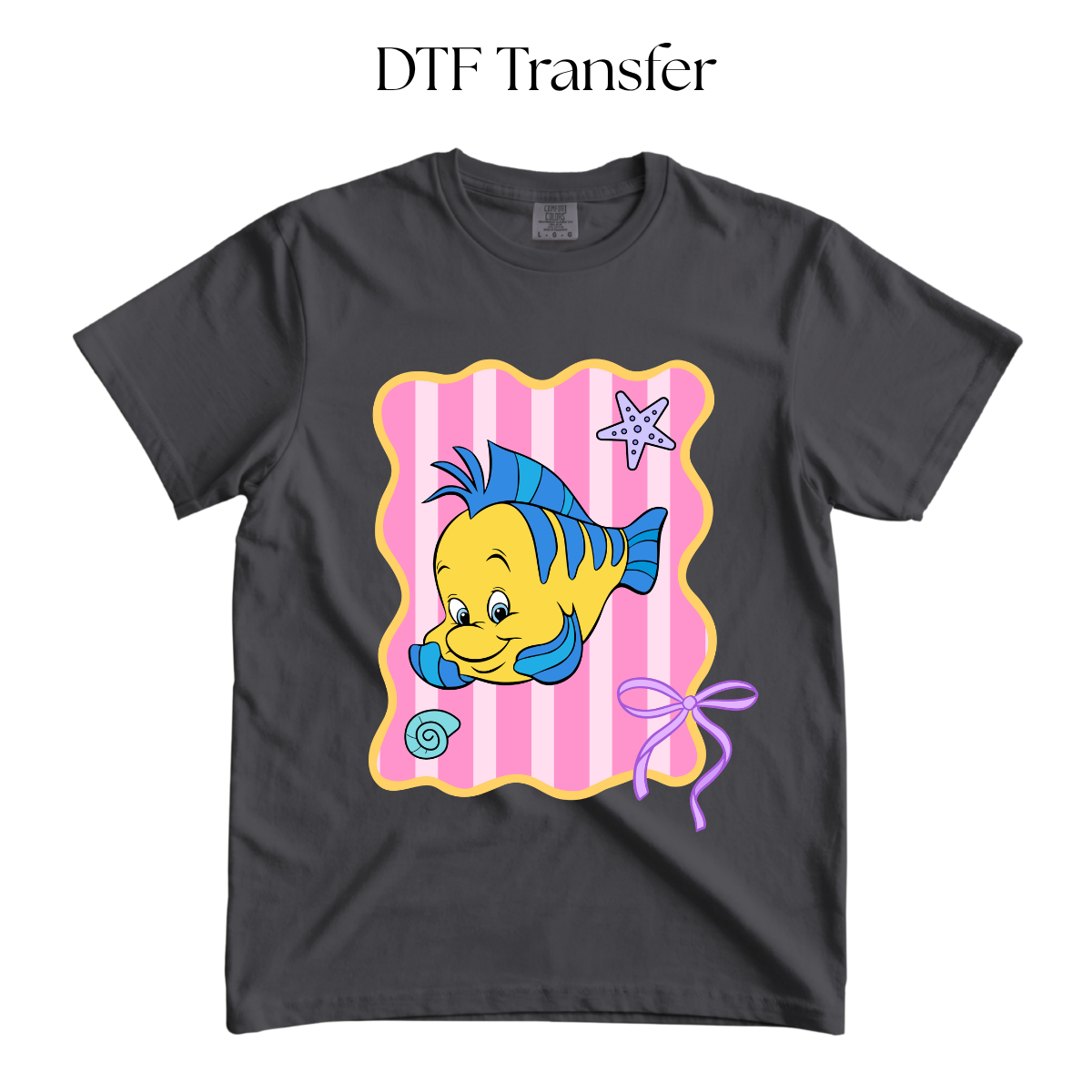 Mermaid Fish Pink DTF Transfer