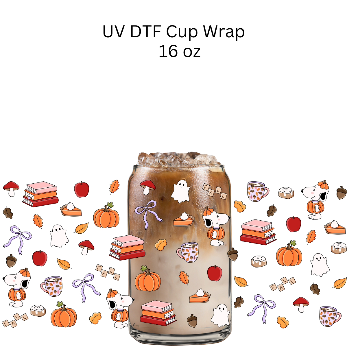 Fall Pumpkin Snoop UV DTF Cup Wrap