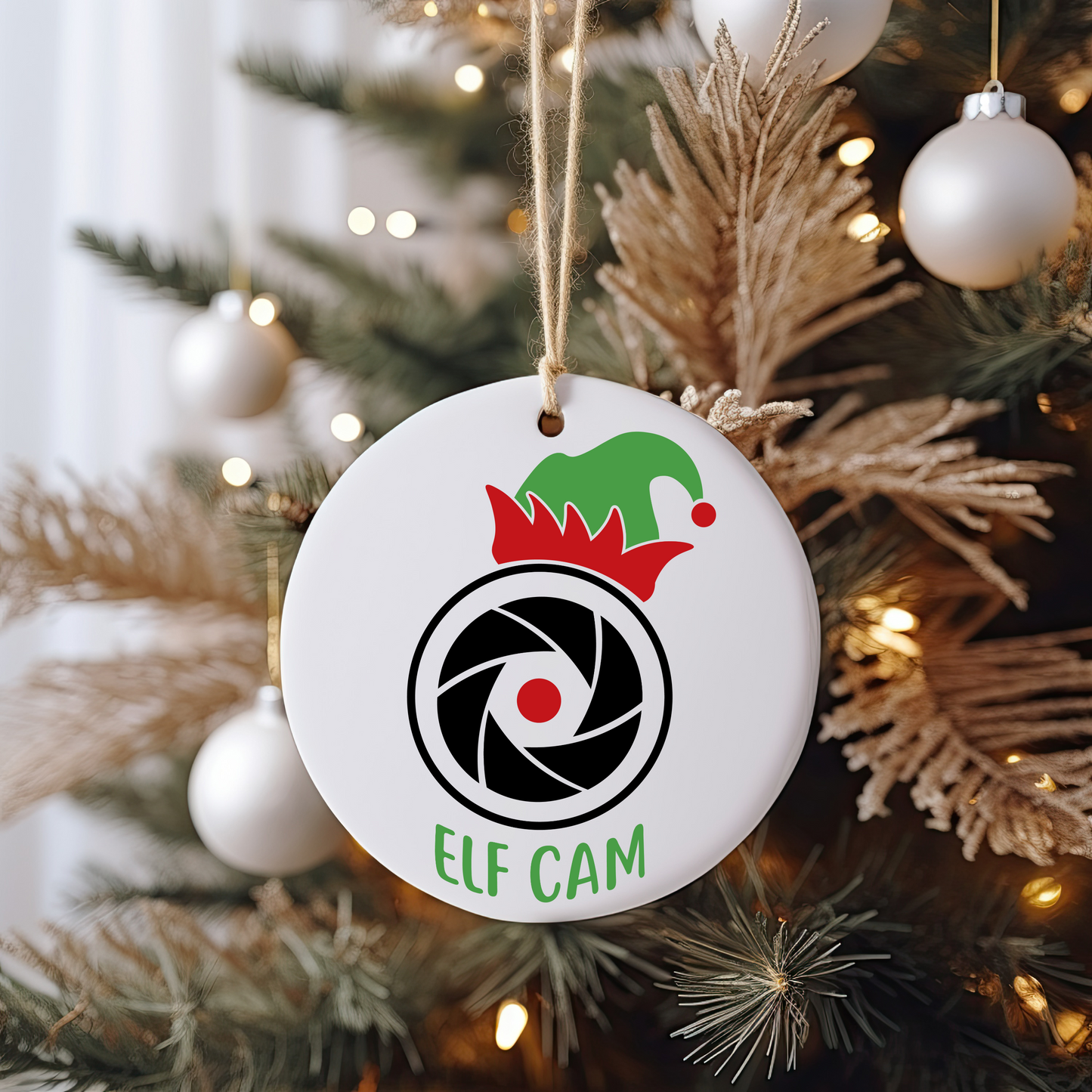 GOOD Elf Cam Ornament Size UV DTF DOUBLE SIDED