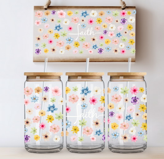 FAITH Cursive UV DTF Cup Wrap