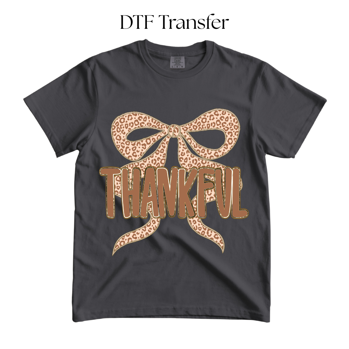 Thankful Leopard Bow DTF Transfer