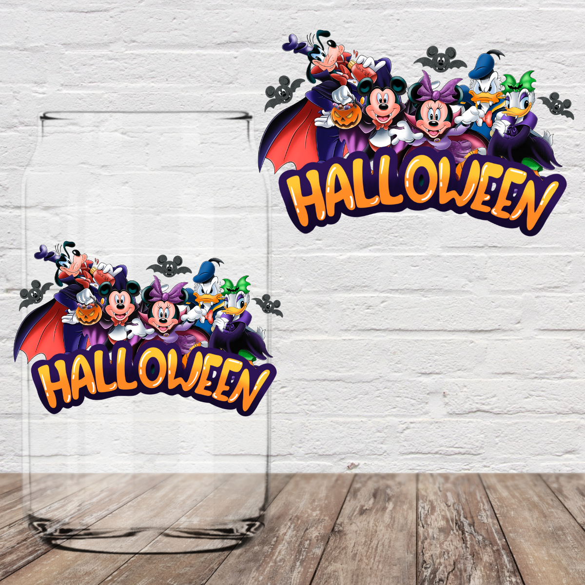 Halloween Mouse Friends 4" UV DTF (Print to Order)