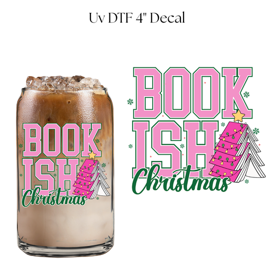 Bookish Christmas 4” UV DTF Decal