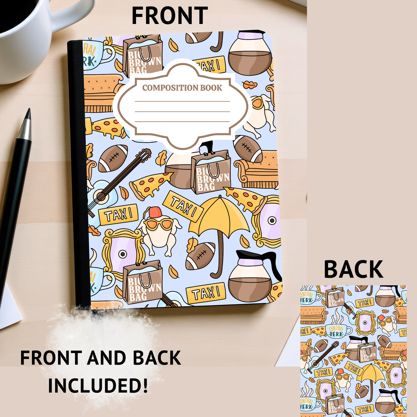Friends Composition Notebook Sticker