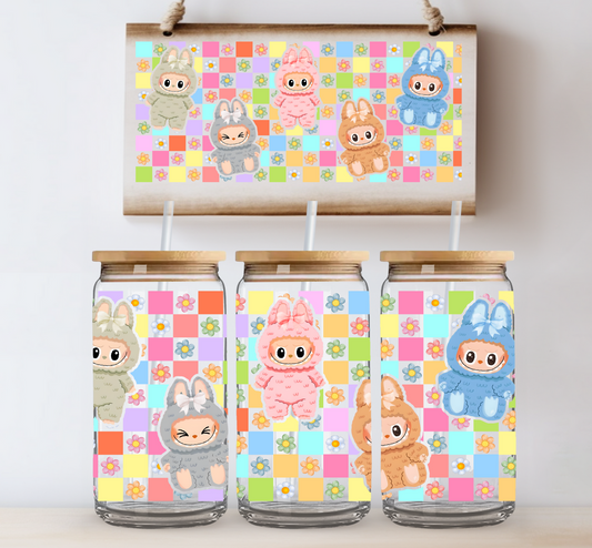 Bubu Colorful Checkers UV DTF Cup Wrap