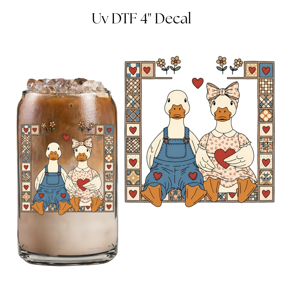 Goose Couple 4” UV DTF Decal