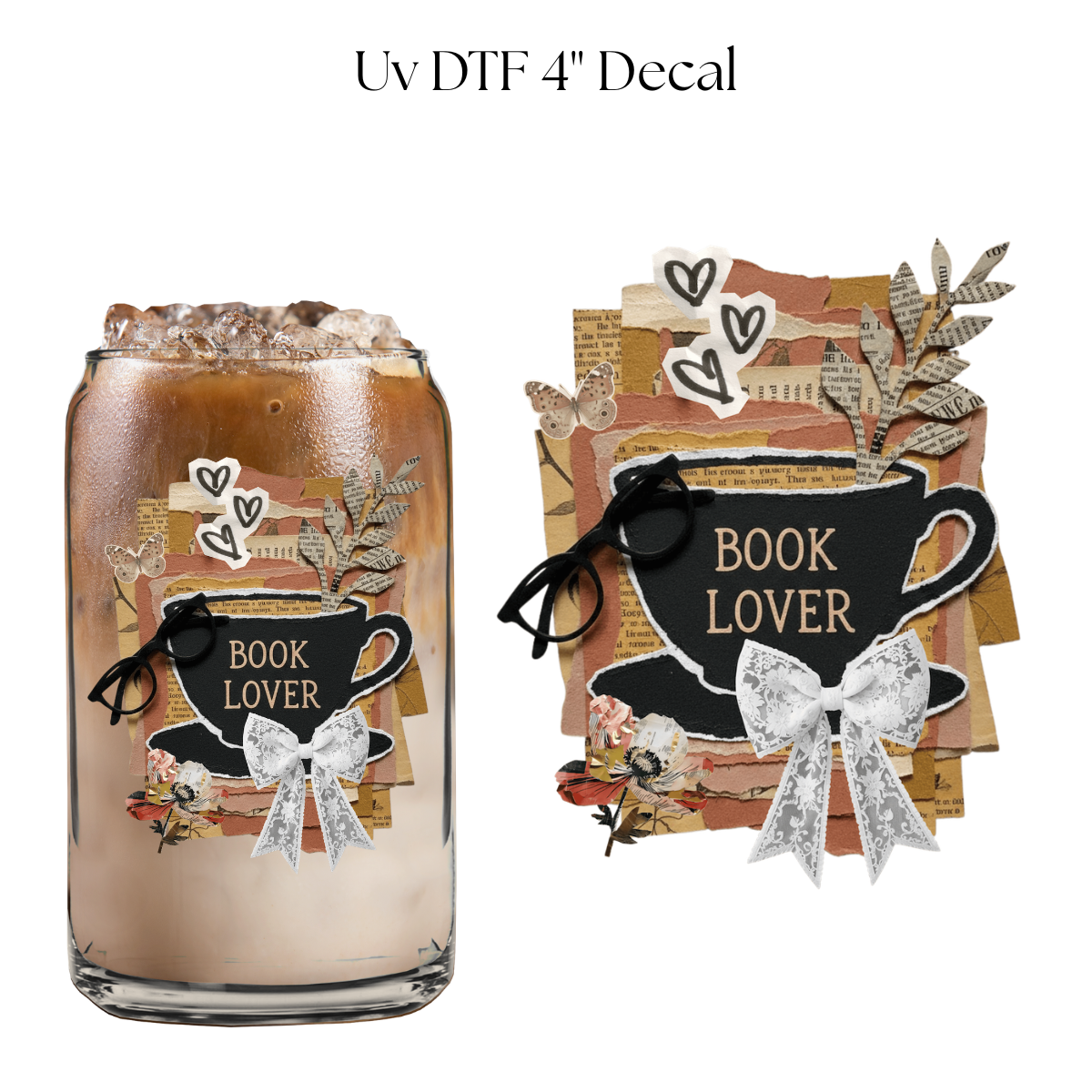 Book Lover 4” UV DTF Decal