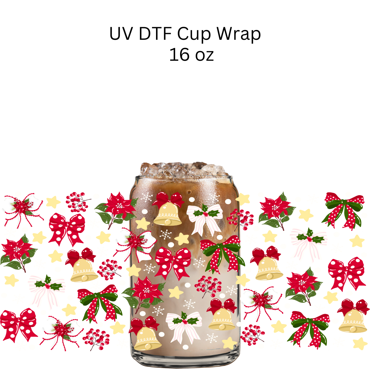 Christmas Bows UV DTF Wrap