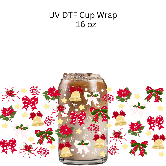 Christmas Bows UV DTF Wrap