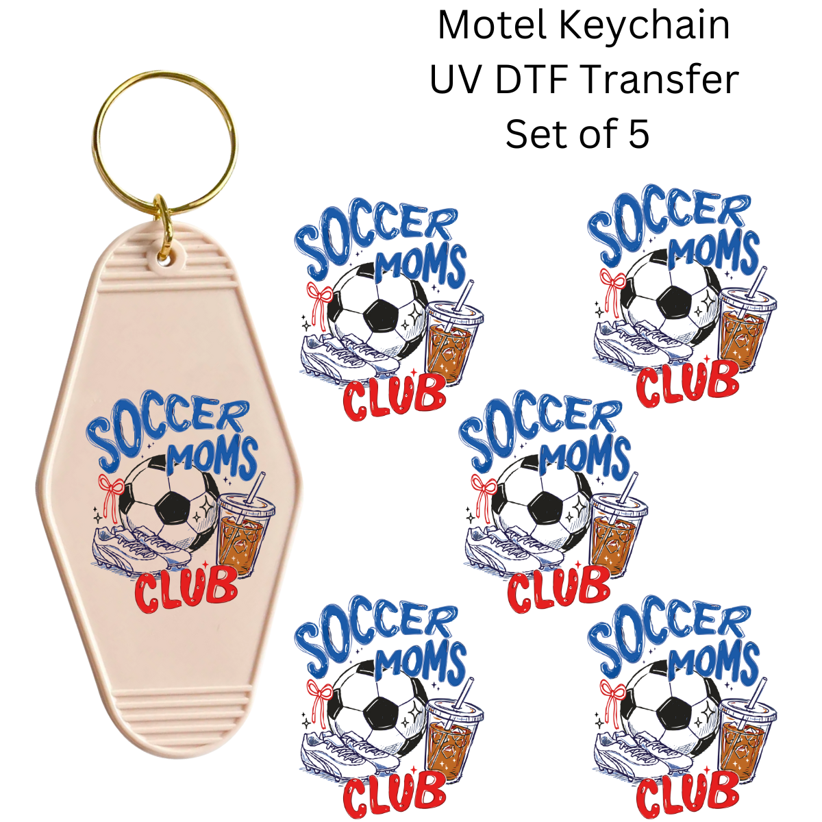 Soccer Mom’s Club Set of 5 Keychain Transfers