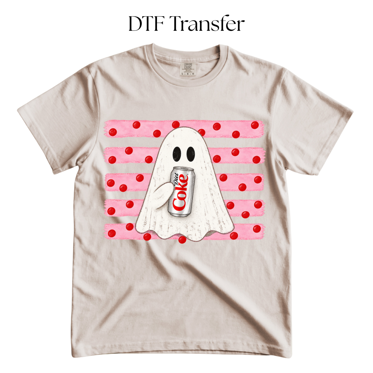 Polka Dots Diet Soda Ghostie DTF Transfer