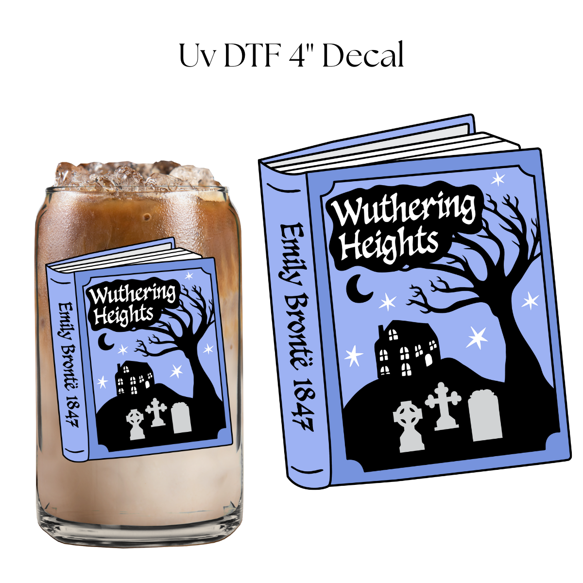 WH Blue Book 4” UV DTF Decal