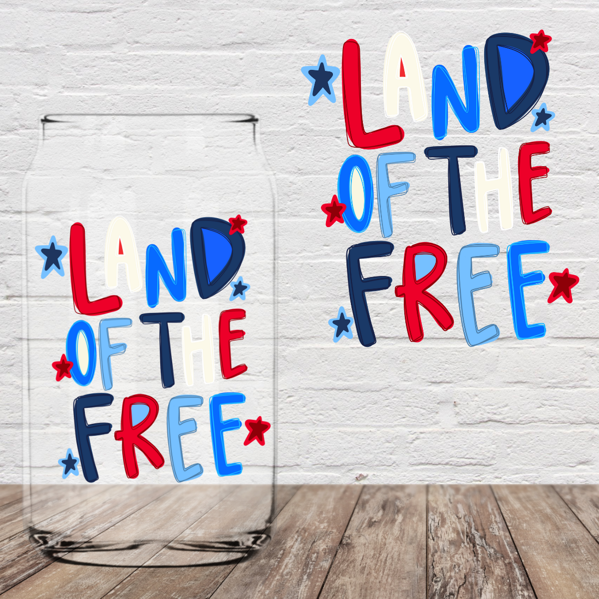 Land of the Free 4" UV DTF (Print to Order)