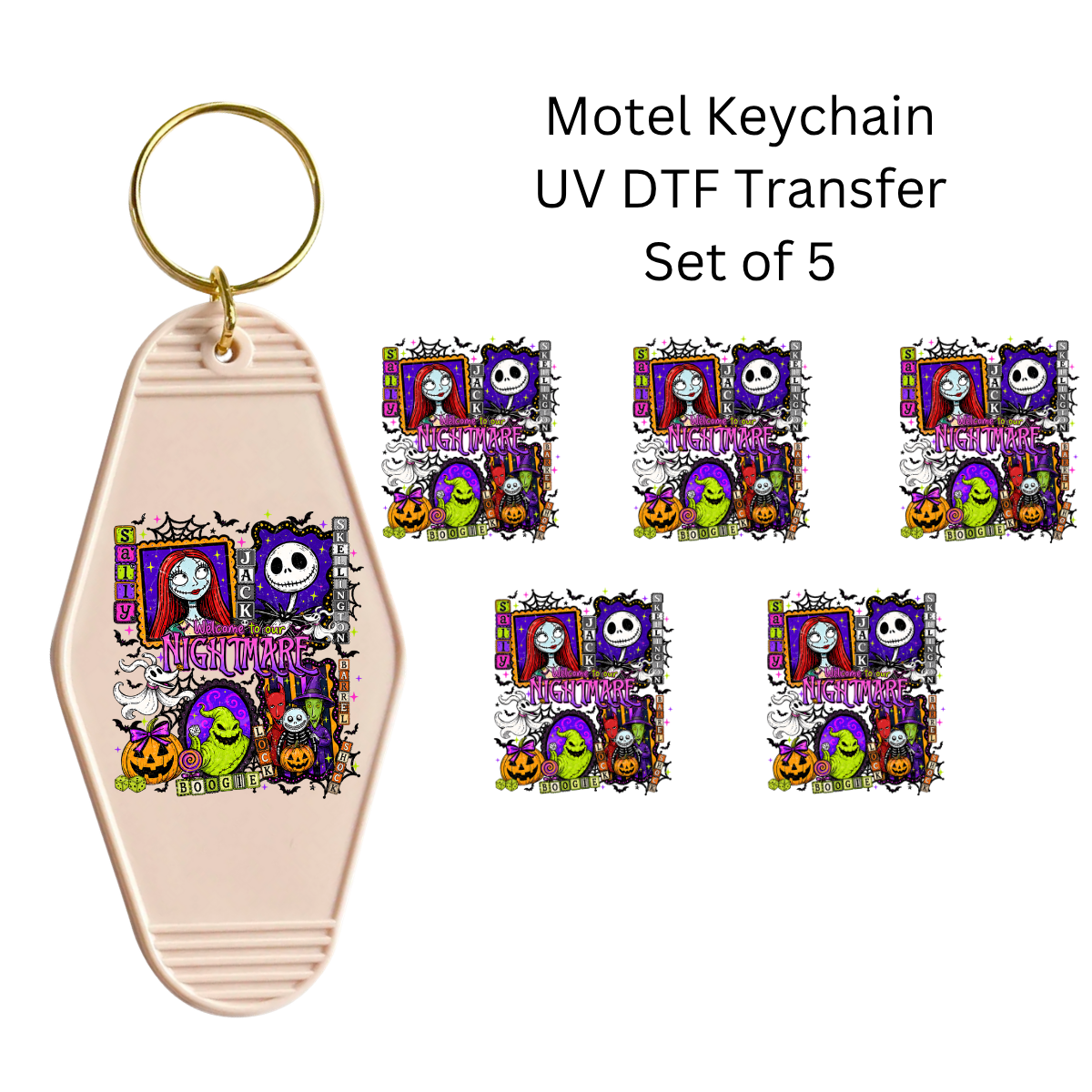 Welcome to our Nightmare Set of 5 Keychain Transfers