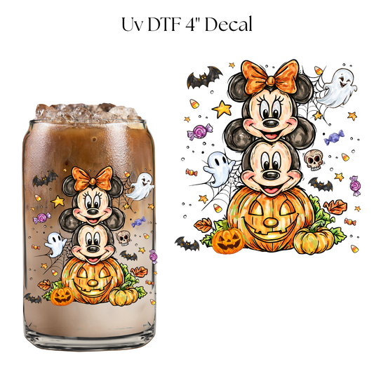 Stacked Halloween Mouse 4” UV DTF Decal