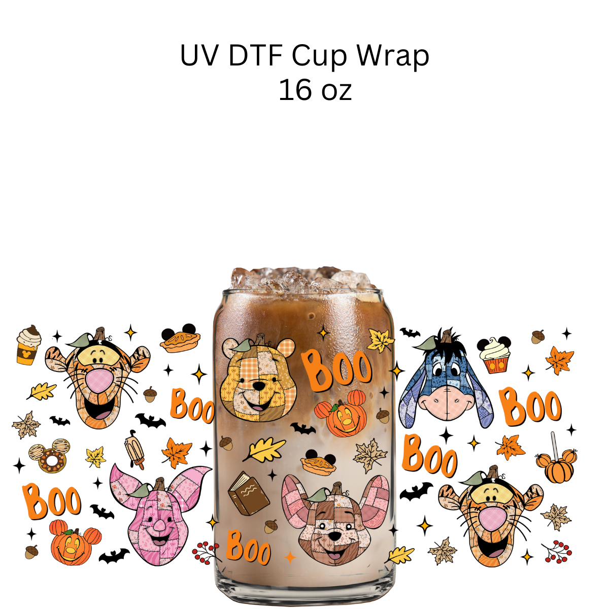 Bear Friends Fall UV DTF Wrap