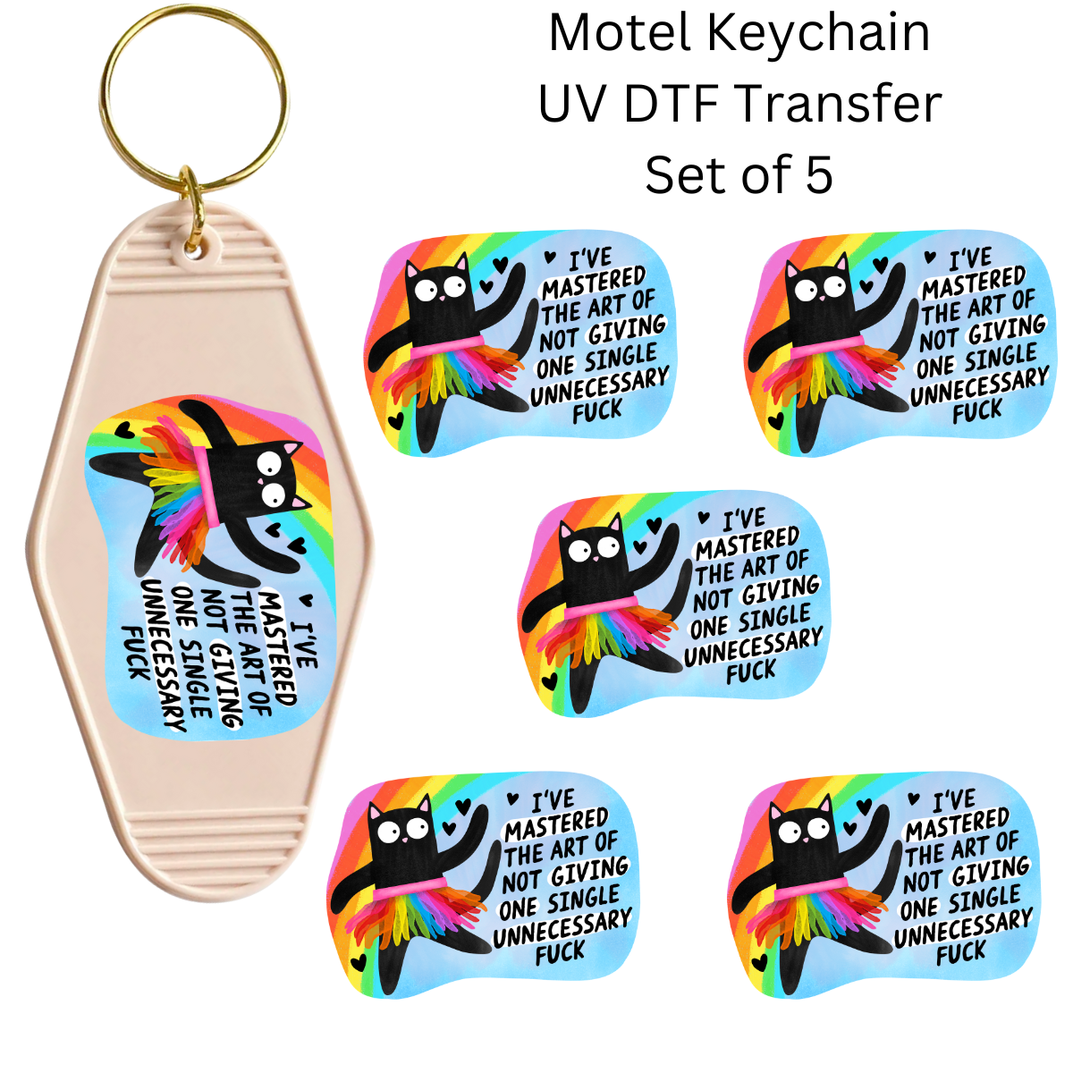 Ive Mastered The Art Set of 5 Keychain Transfers