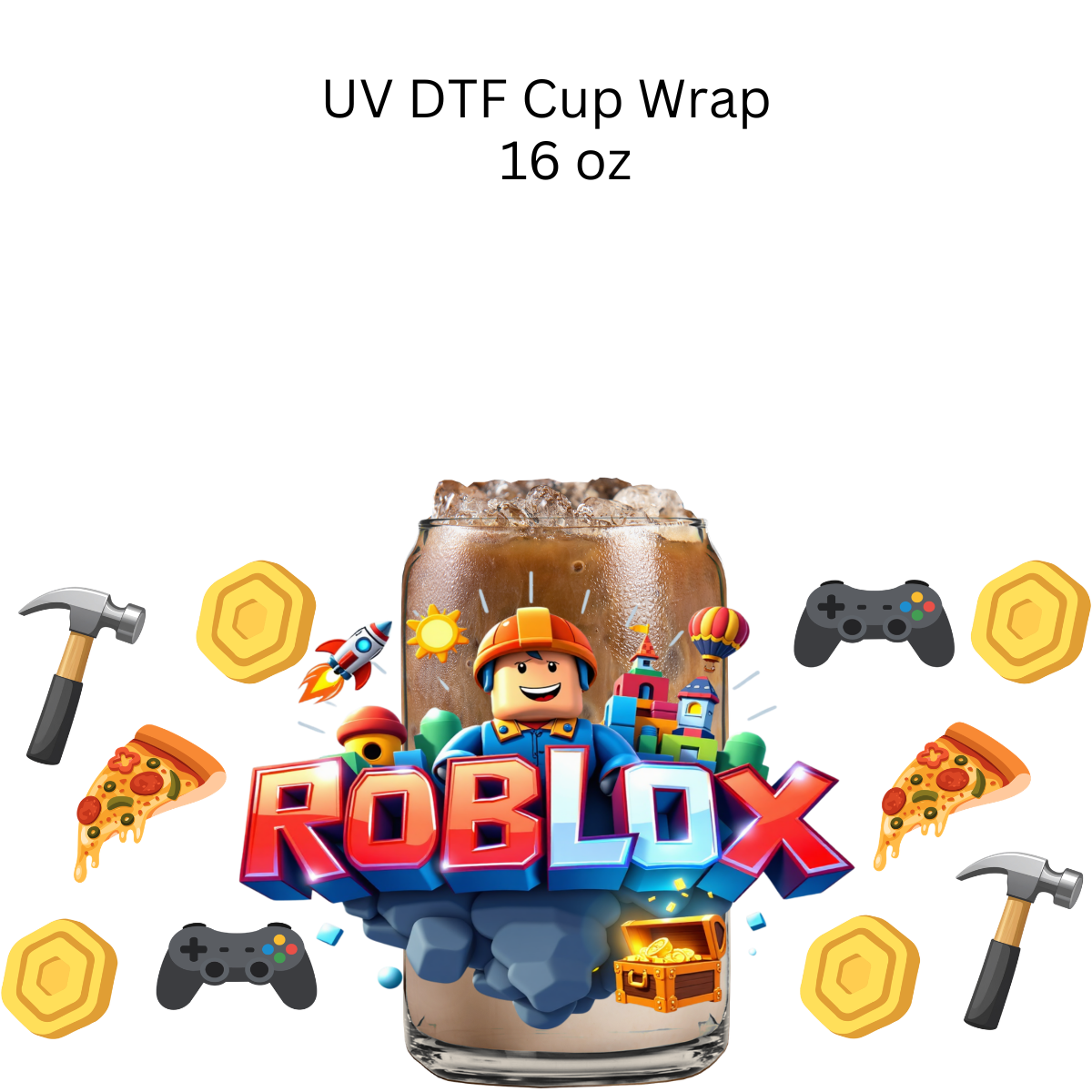 Rob Game Guy UV DTF Cup Wrap