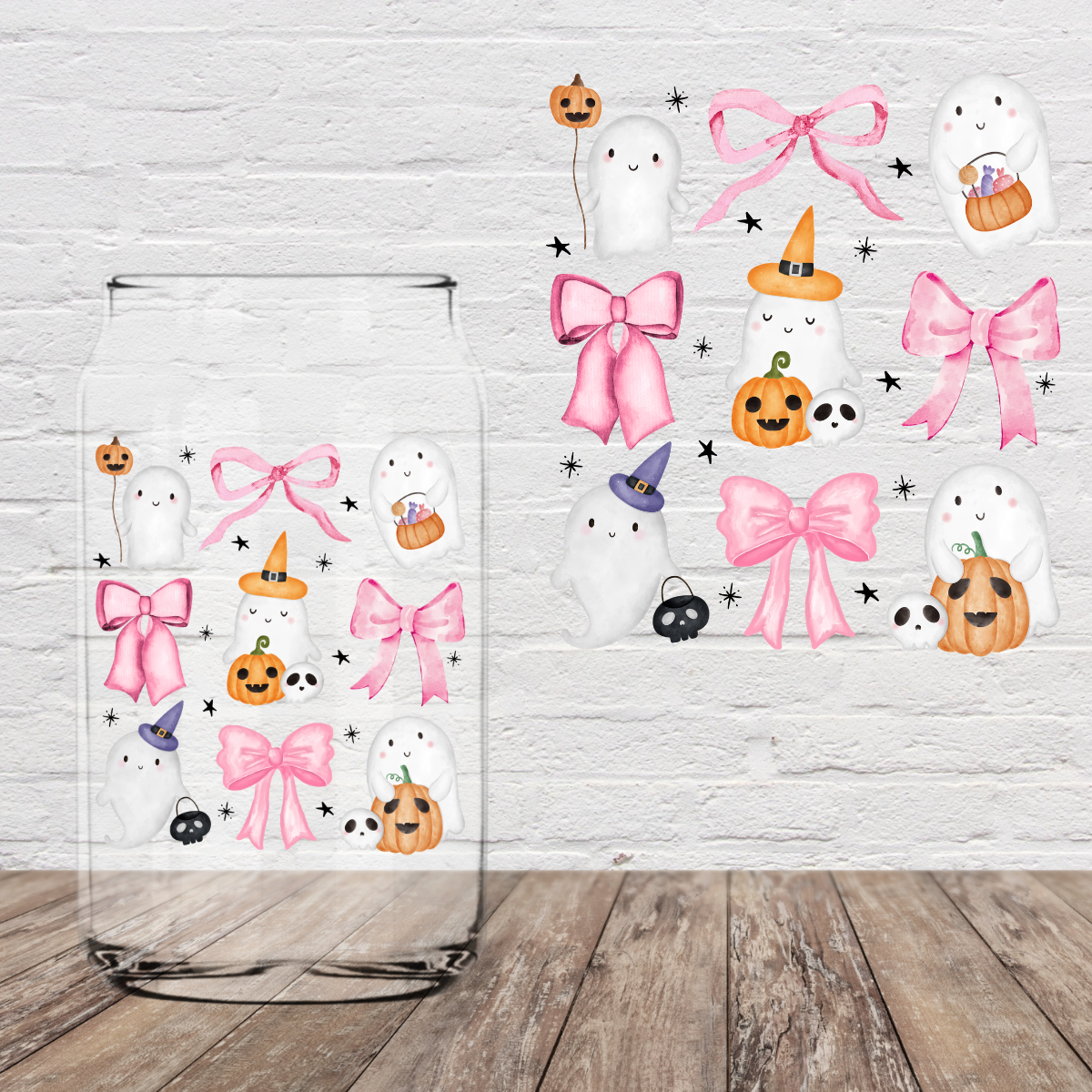 Ghosties and Bows 4" UV DTF