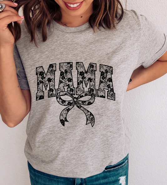 MAMA & MINI Lace (BLACK) SINGLE COLOR DTF TRANSFER
