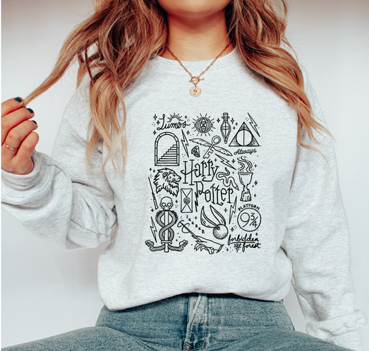 HP Things (BLACK & WHITE) SINGLE COLOR DTF TRANSFER