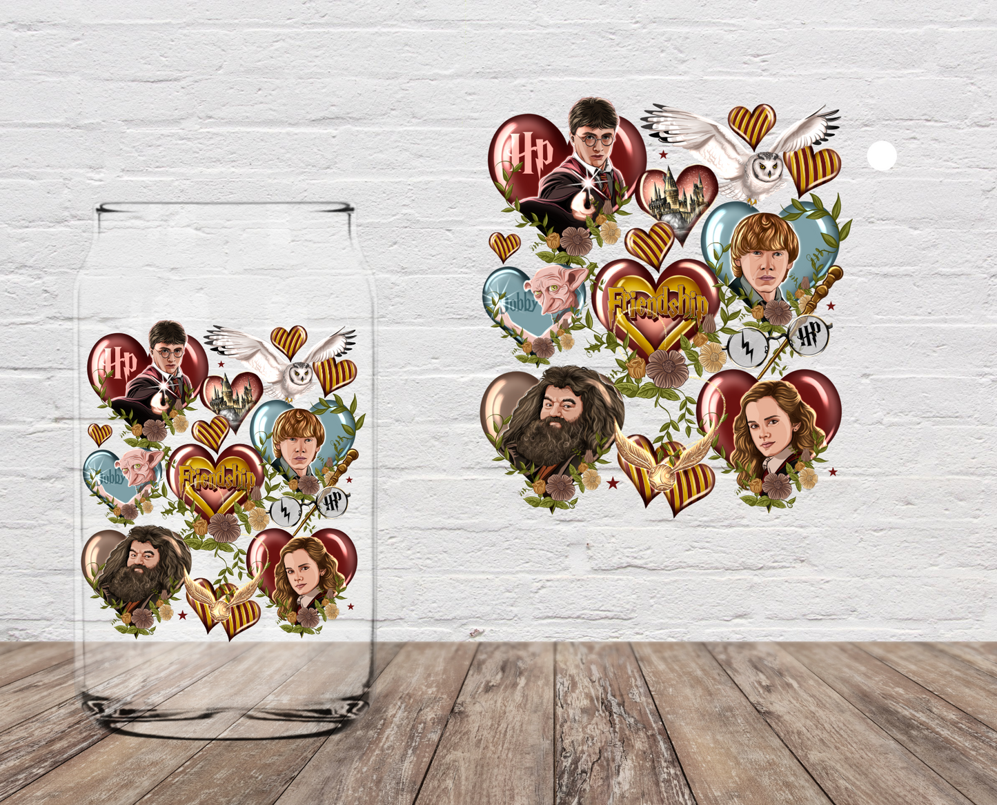 HP Friendship Heart 4" UV DTF LAST CHANCE