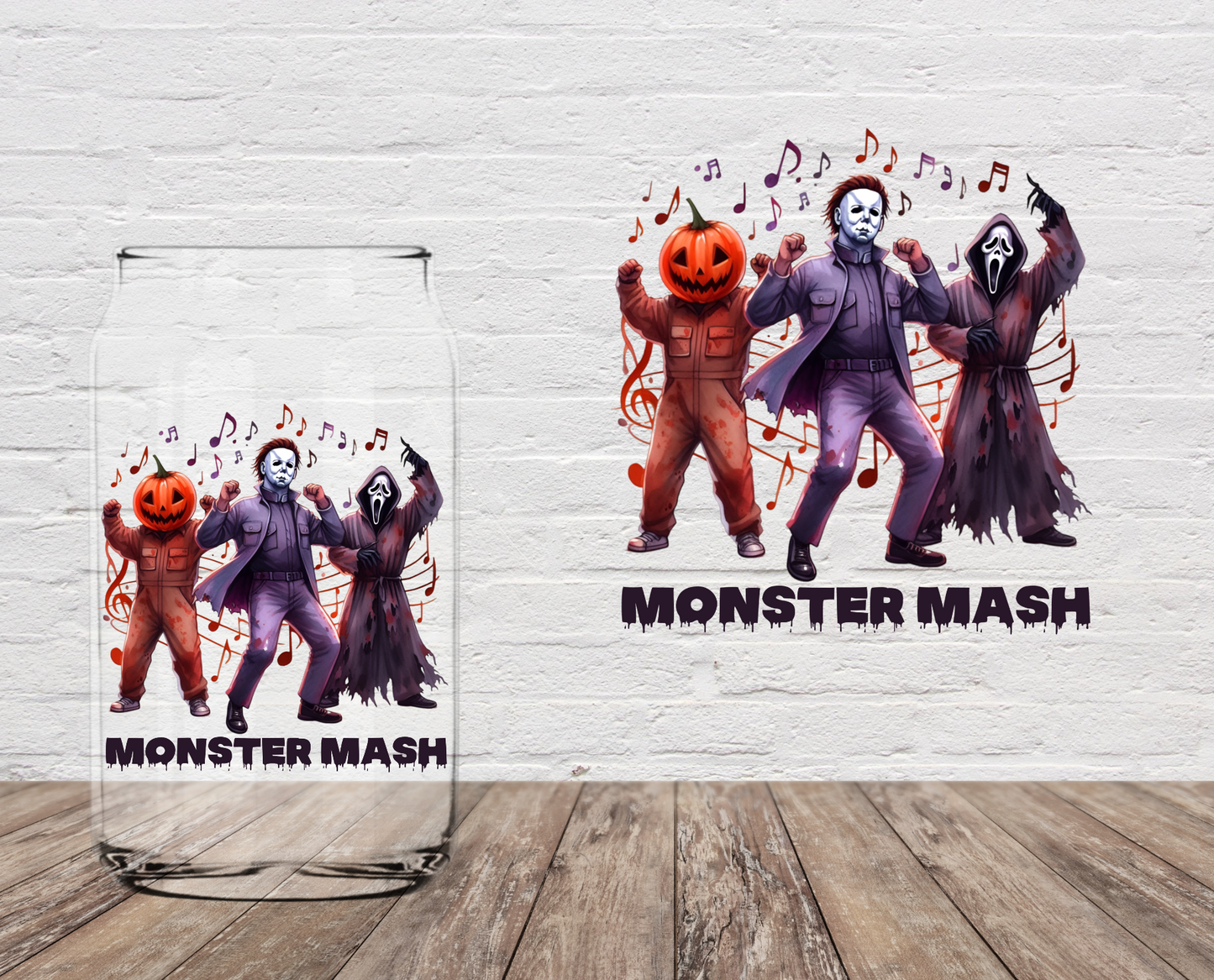 Monster Mash Horror SEASONAL 4" UV DTF DOUBLE SIDED