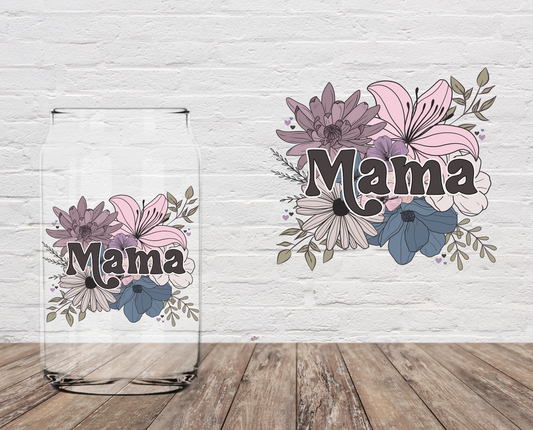 Mama Floral Mauve 4" UV DTF