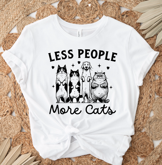 Less People More Cats (BLACK) SINGLE COLOR DTF TRANSFER