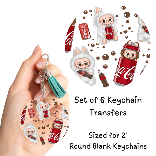 Bubu Soda Round Keychain Transfer (SET of 6)