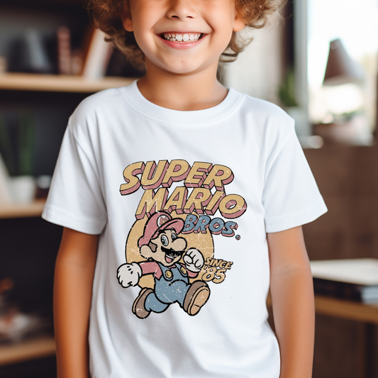 YOUTH Distressed Mario DTF TRANSFER