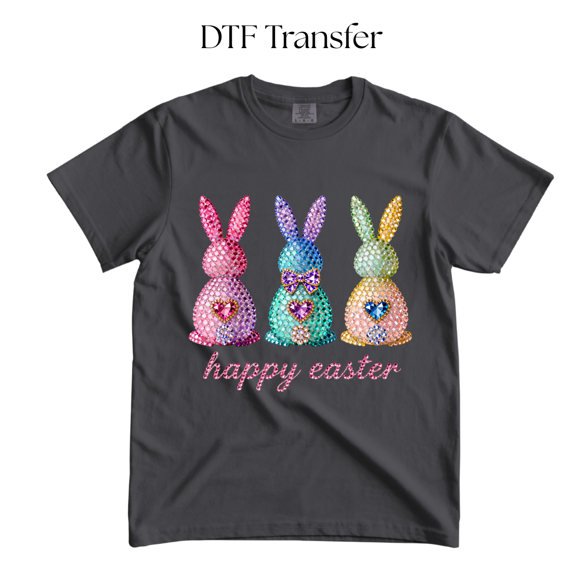 Rhinestone Easter Bunnies DTF Transfer