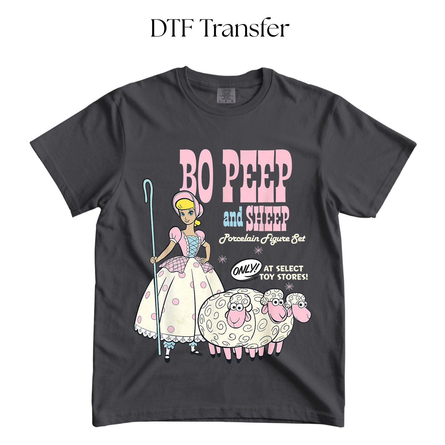 Bo Beep and Sheep DTF Transfer