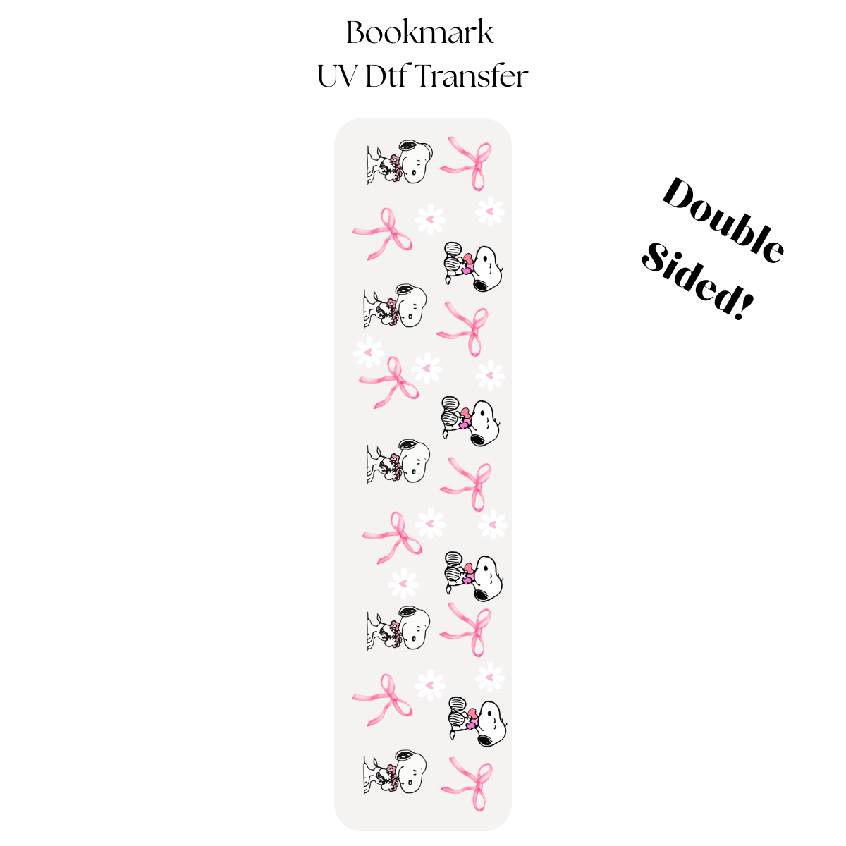 Snoop Pink Bows Bookmark Transfer