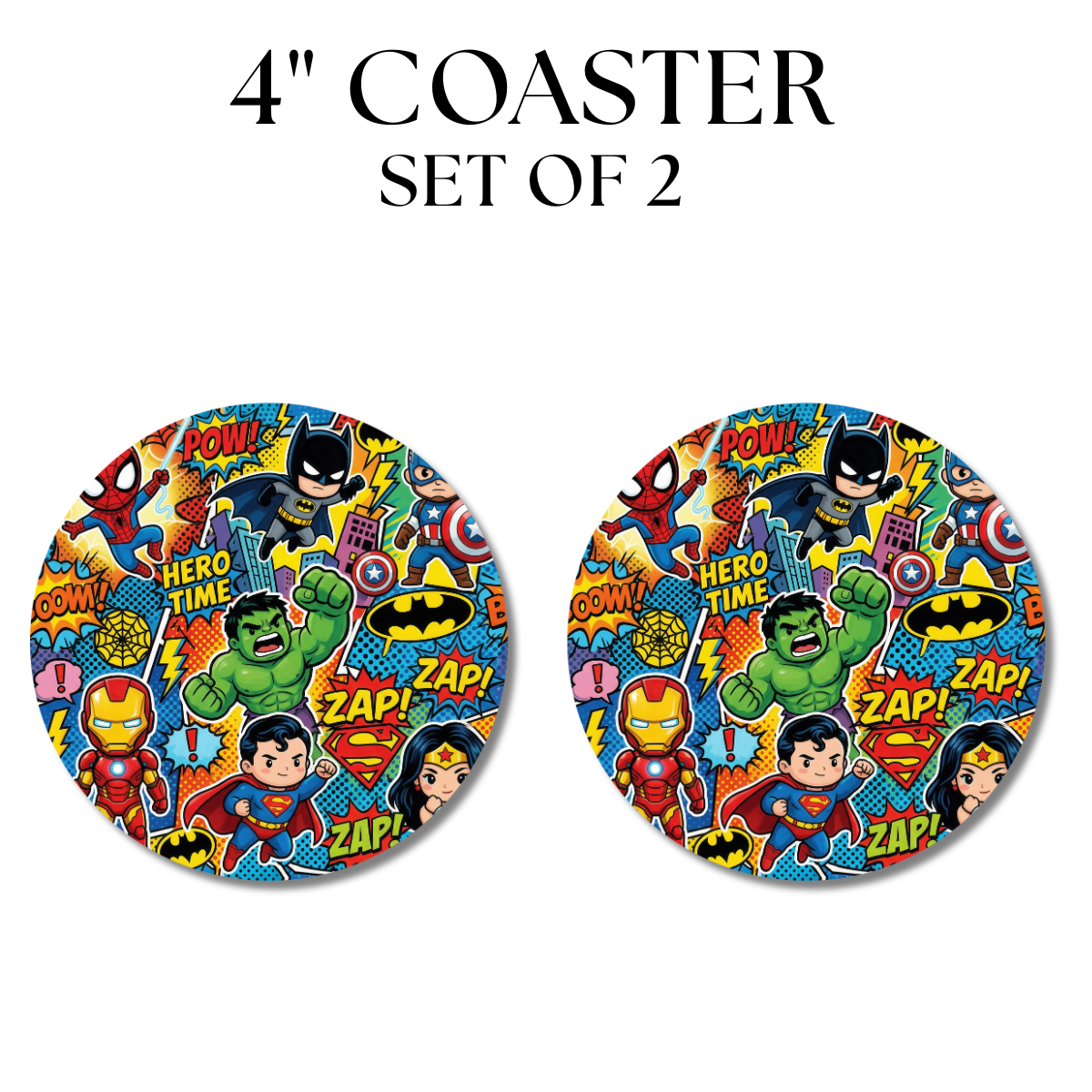 Heroes UV DTF Coaster 4"