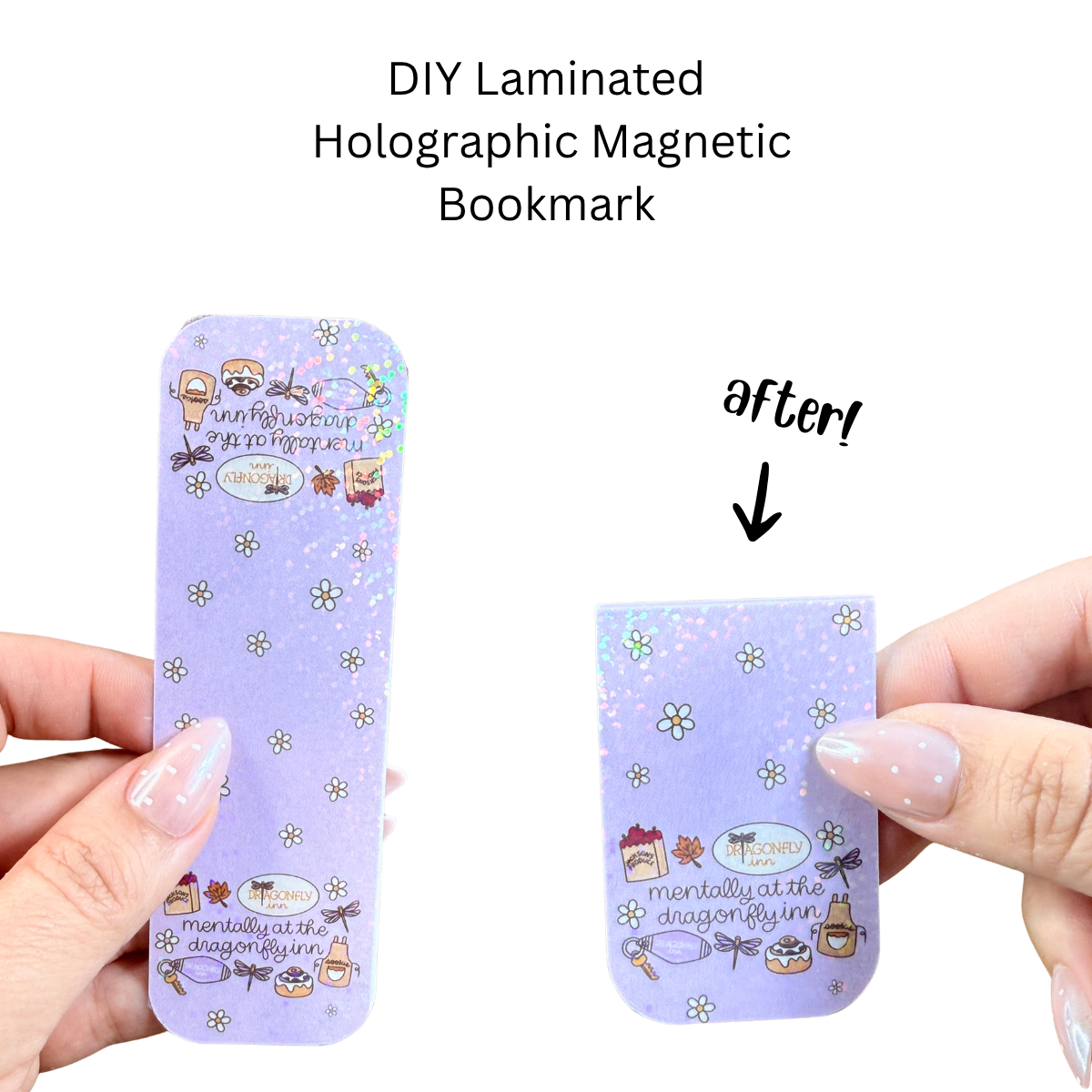Mentally at the Inn Holographic Rectangle Magnetic Bookmark DIY