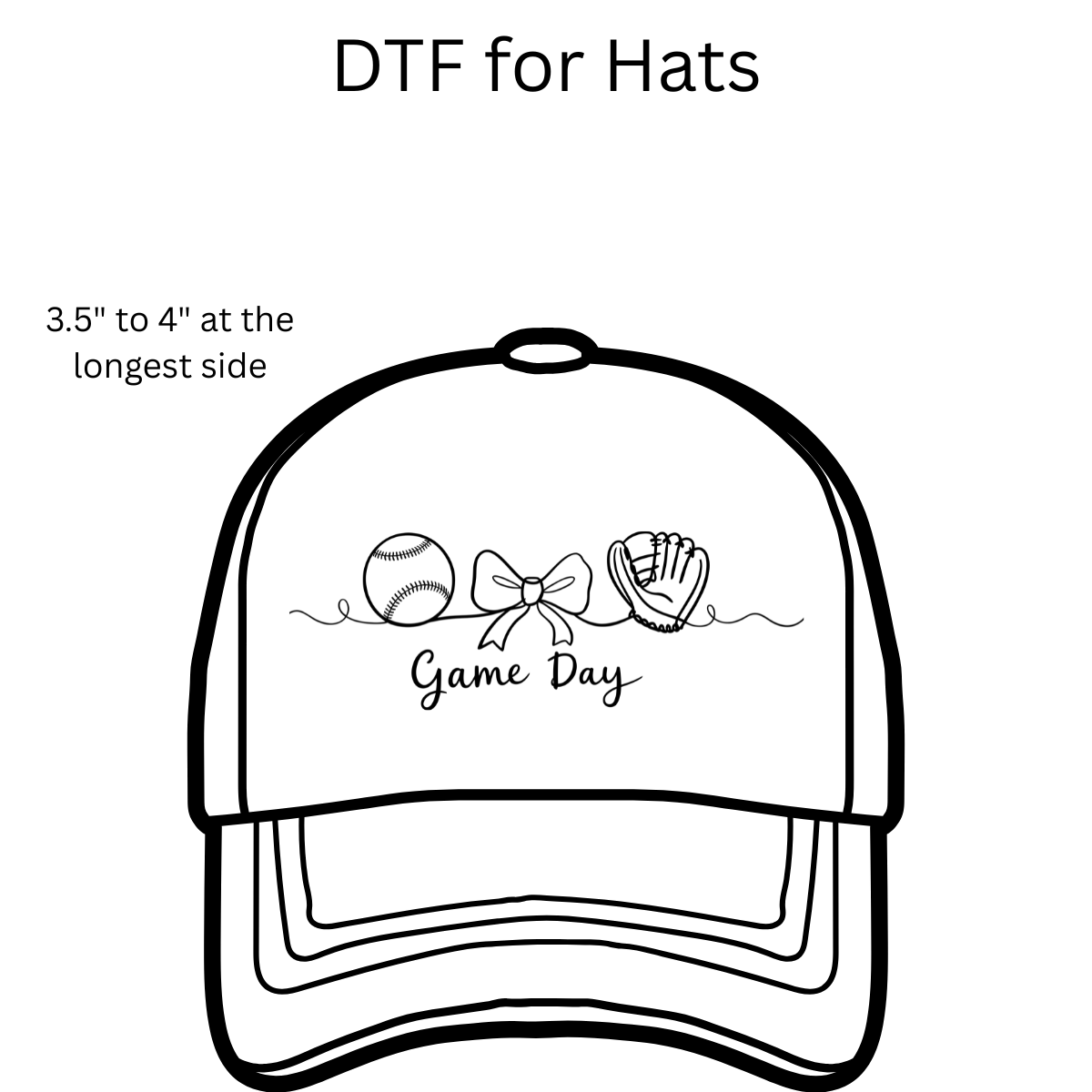 Game Day Hat DTF Transfers