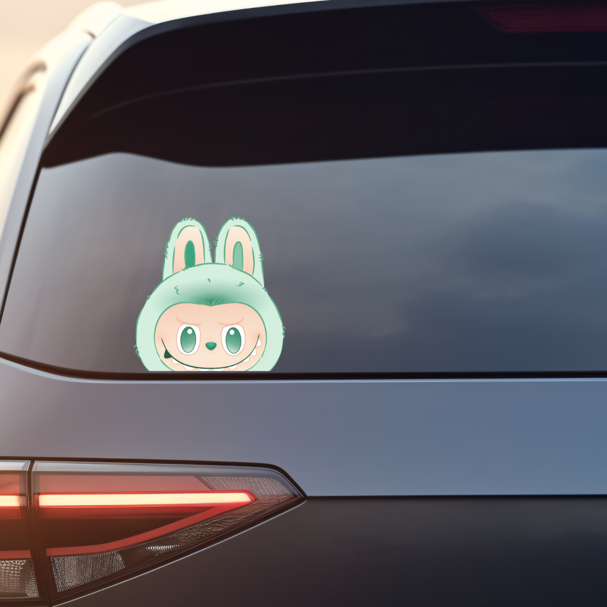 Peekaboo Monster Serenity Clear 4" Vinyl Sticker