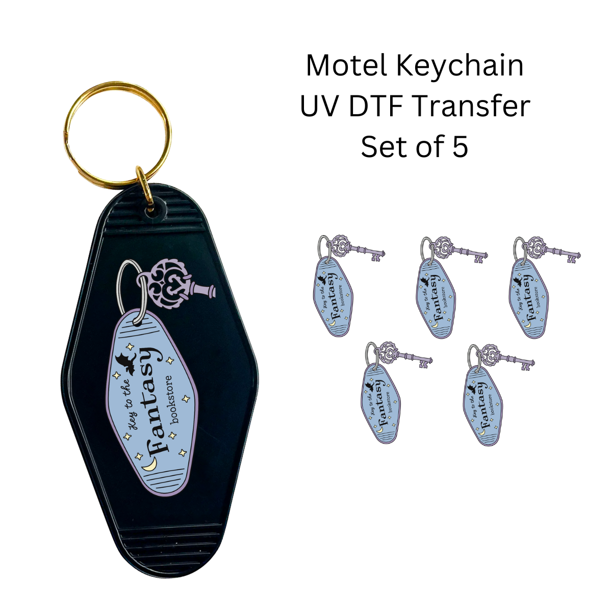 Key To the Fantasy Bookstore UV DTF Transfer