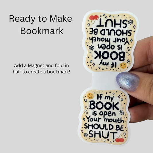 If this Book is Open Magnetic Bookmark DIY