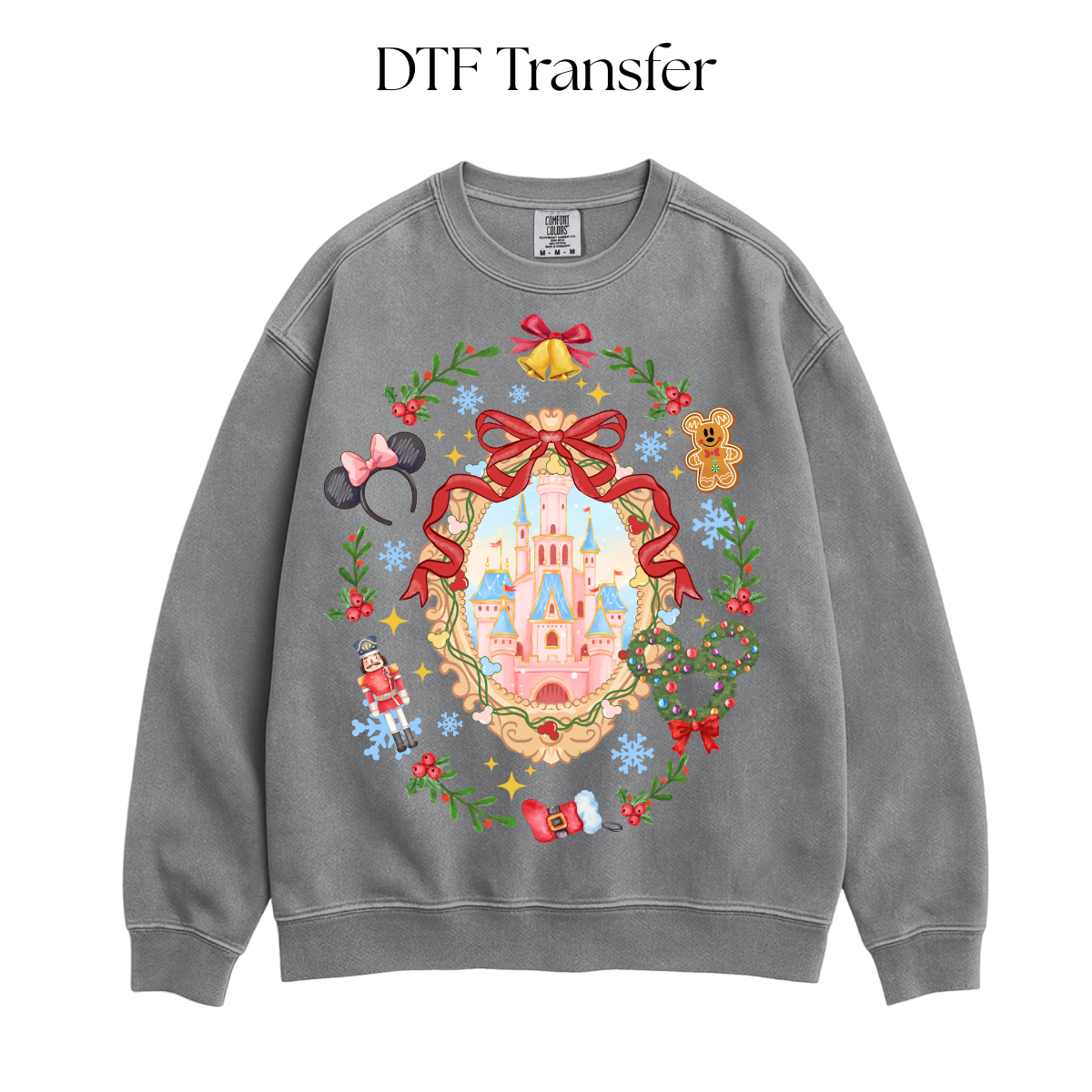 Enchanted Christmas Castle DTF Transfer