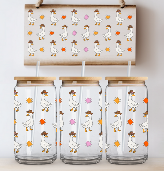 Cowboy Goose UV DTF Cup Wrap