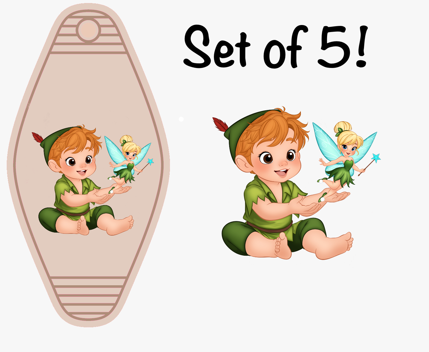 Baby Magical Characters LAST CHANCE! UV DTF (MOTEL KEYCHAIN)