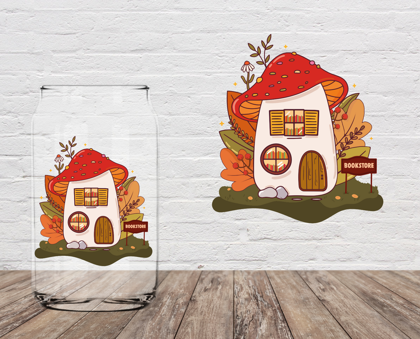 GOOD Mushroom House SEASONAL 4" UV DTF