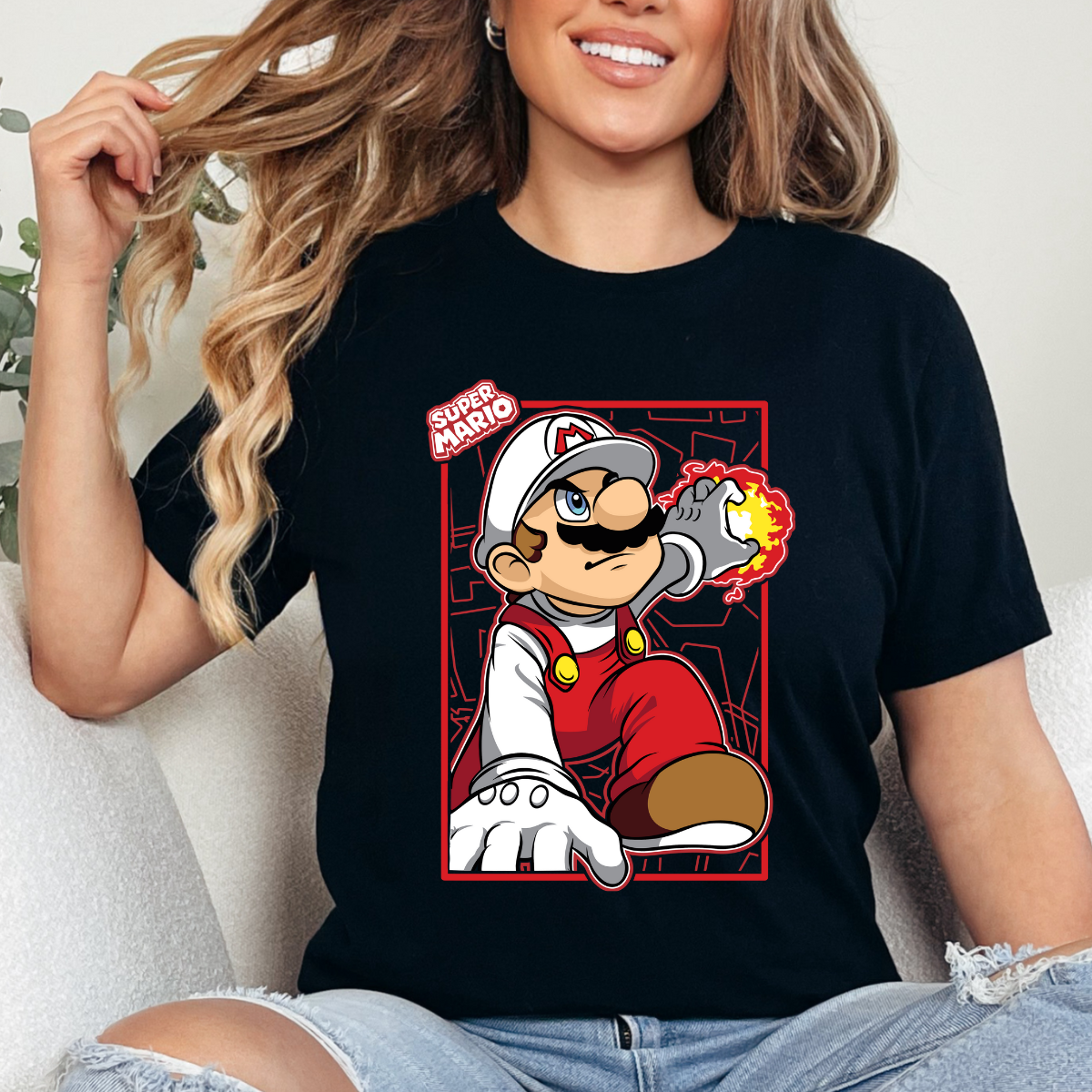 Red Mario DTF TRANSFER