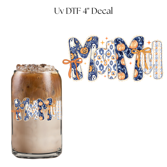 Halloween Blue Mama 4” UV DTF Decal